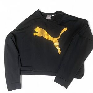 Puma Black Tee with Gold Logo